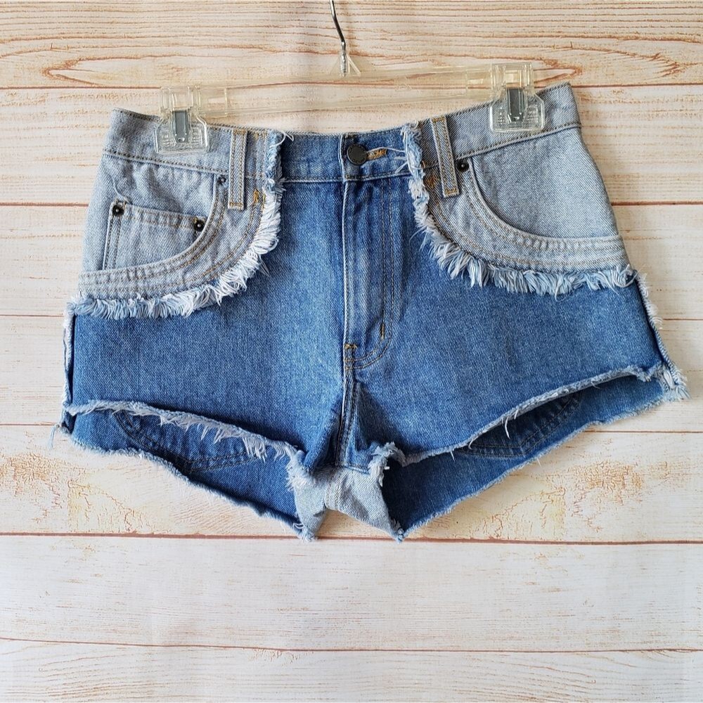 Carmar Isabella Relaxed Mid-Rise Frayed Denim Jean Shorts